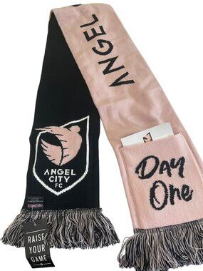 Angel City FC‎ 2022 Inaugural Season Scarf Pink & Black Day One Fan Exclusive